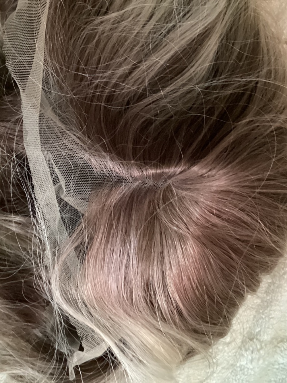 Blonde Balayage Glueless Lace Wig with Ash Brown & Blonde Highlights 20 Inch - Picture 6 of 6